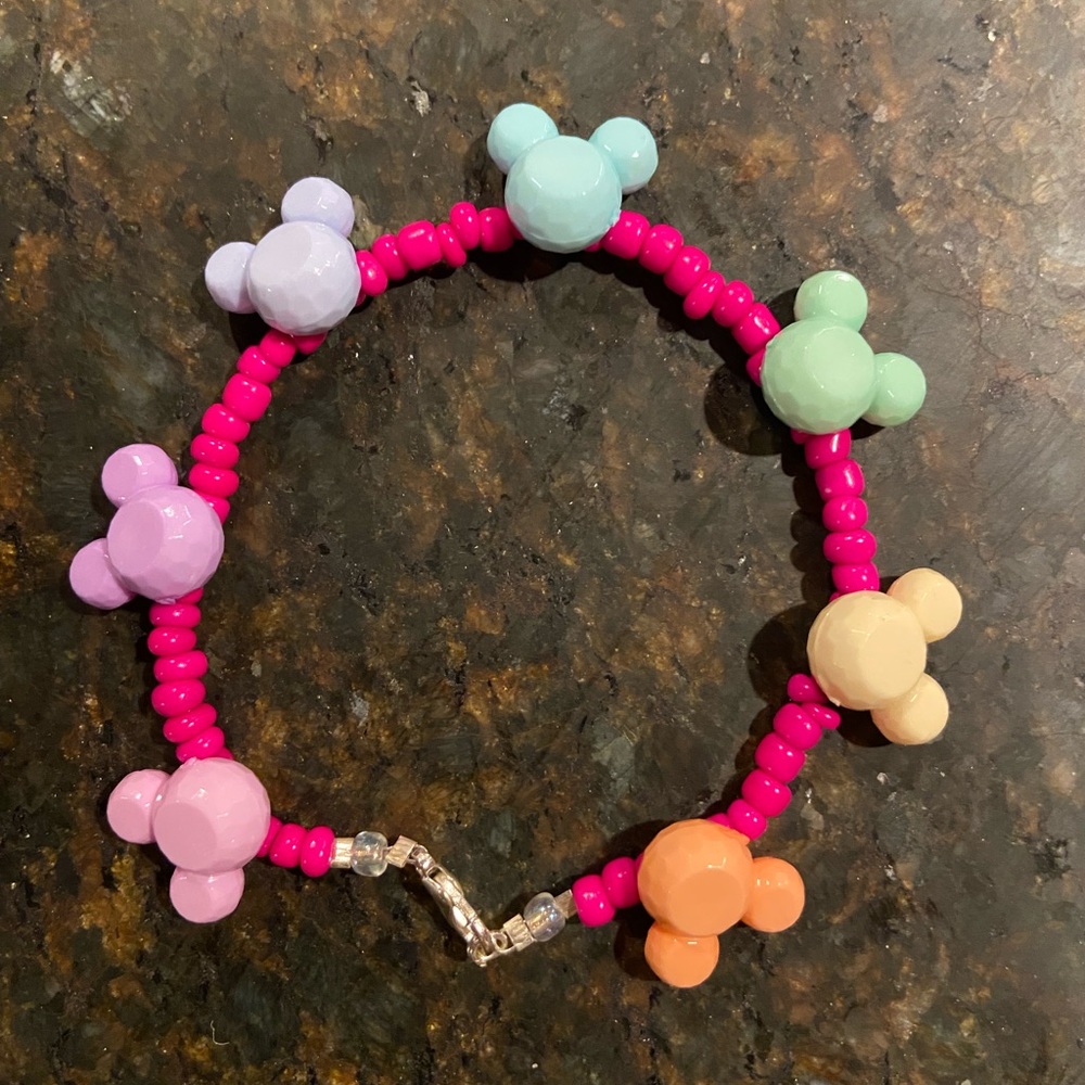 Multi Mickey colorful bracelet 8” long